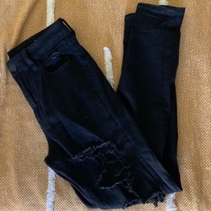 black curvy hi rise jegging
